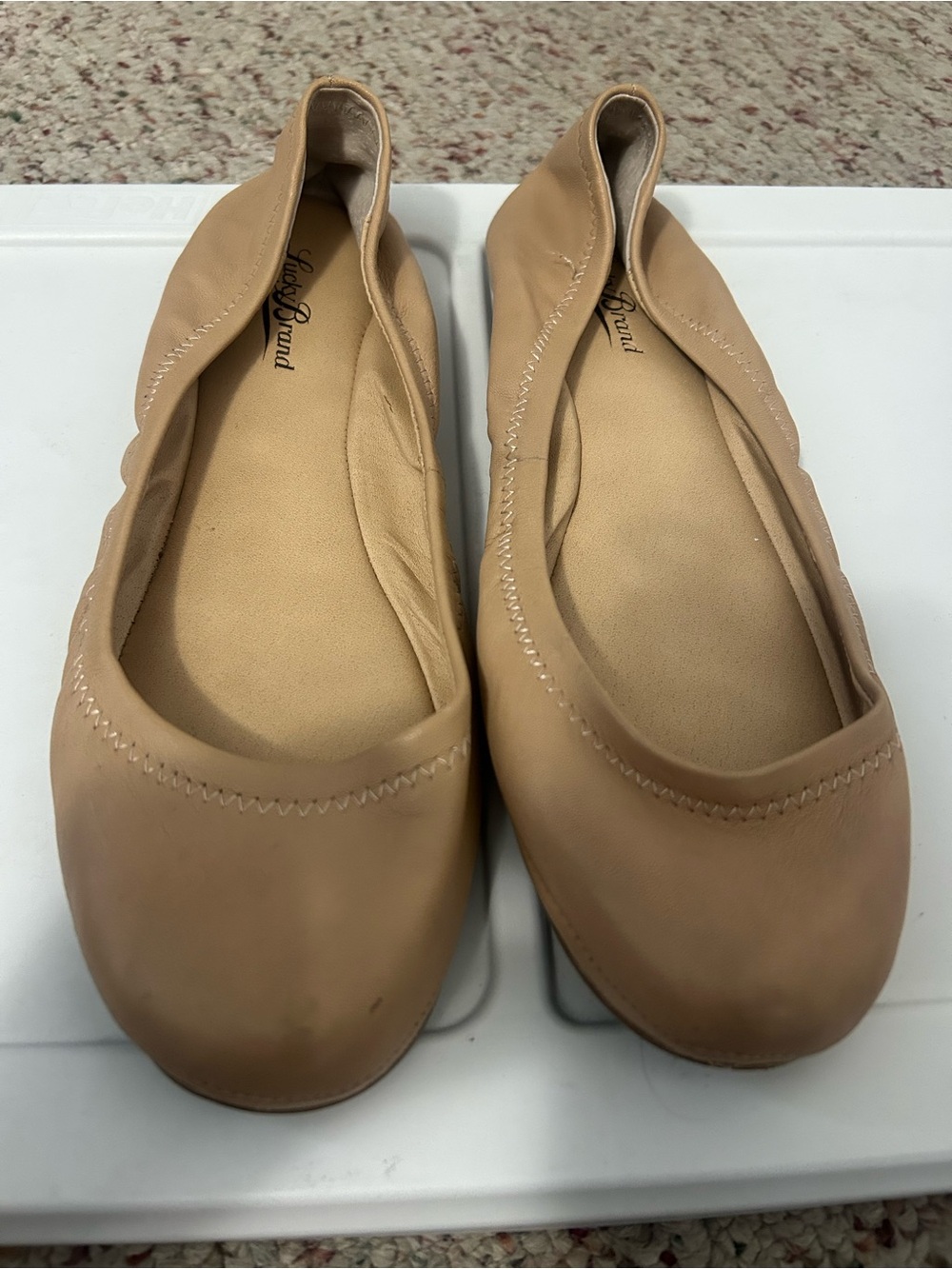 Lucky Brand Nude/Tan Ballet Flats